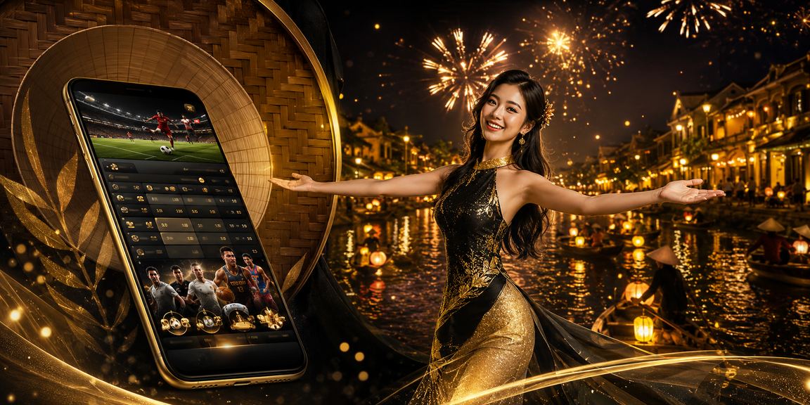 Người dùng tại Hội An xem tỷ lệ kèo thể thao trên điện thoại bên quán cà phê