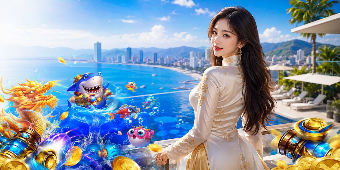 Người phụ nữ mặc áo dài tại Nha Trang trải nghiệm trò chơi bắn cá và cược trực tuyến